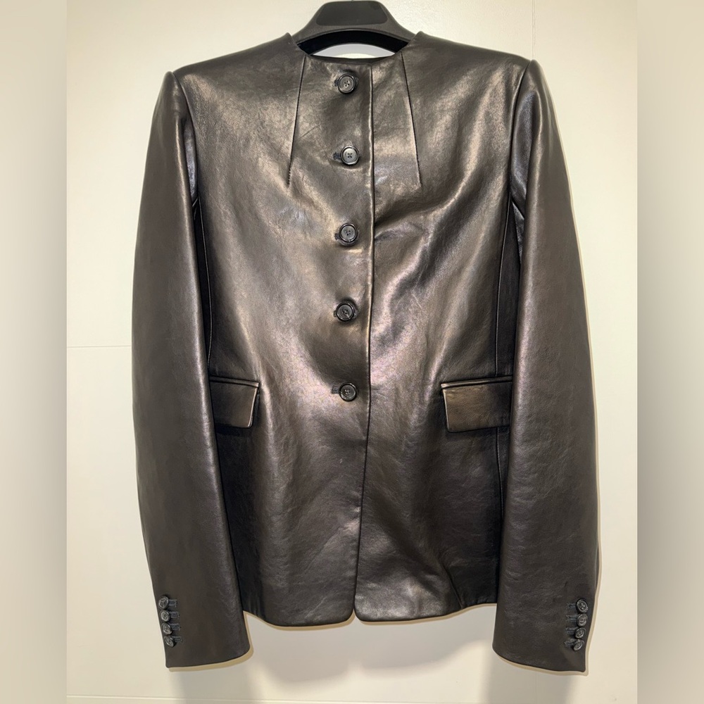 Khaite Jameson Leather Jacket, 4, Black - Picture 4 of 17